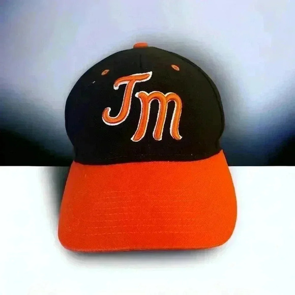 Richardson Other - TM Orange and Black Baseball Cap with American Flag on back. Size 7 1/8